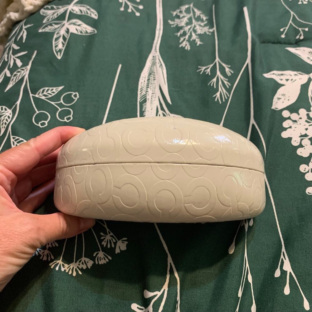 Womens Coach Sunglasses Case Only White Logo OS EUC!